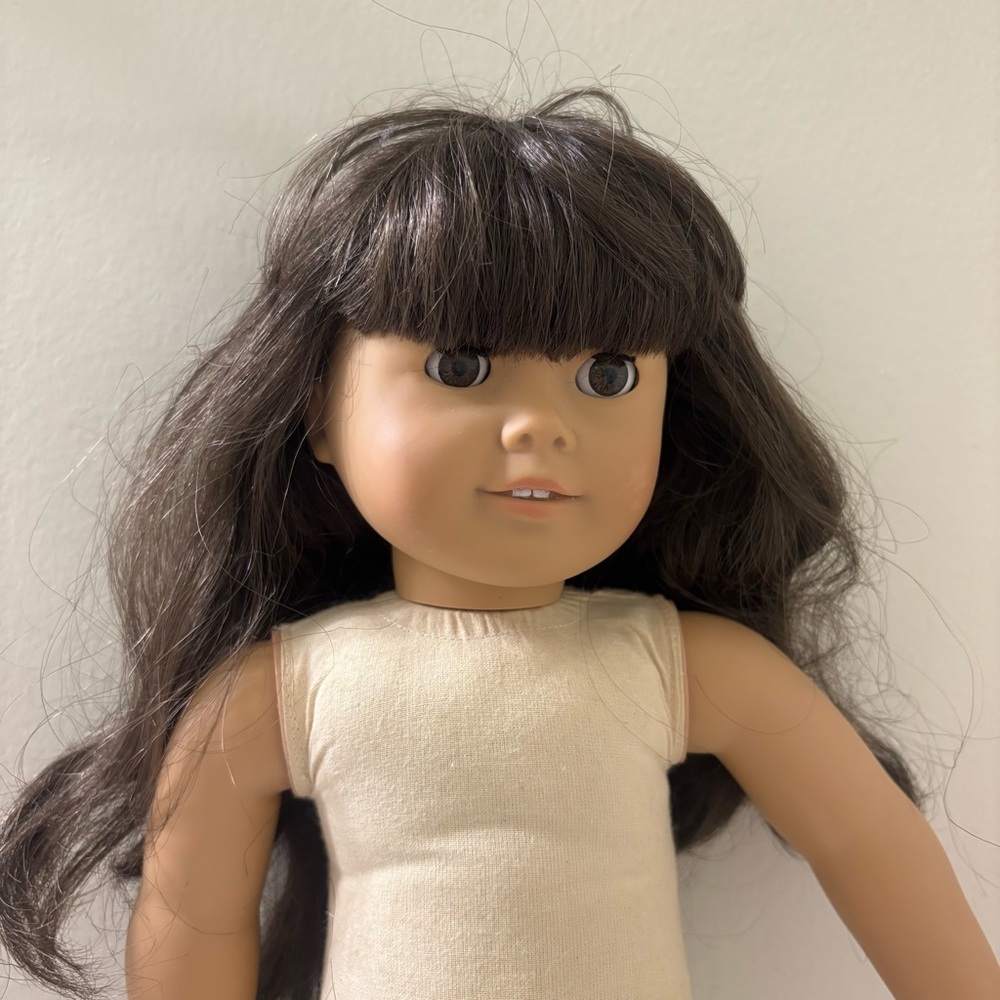 WHITE BODY American Girl Doll Samantha Parkington TLC Meet Dress and Locket